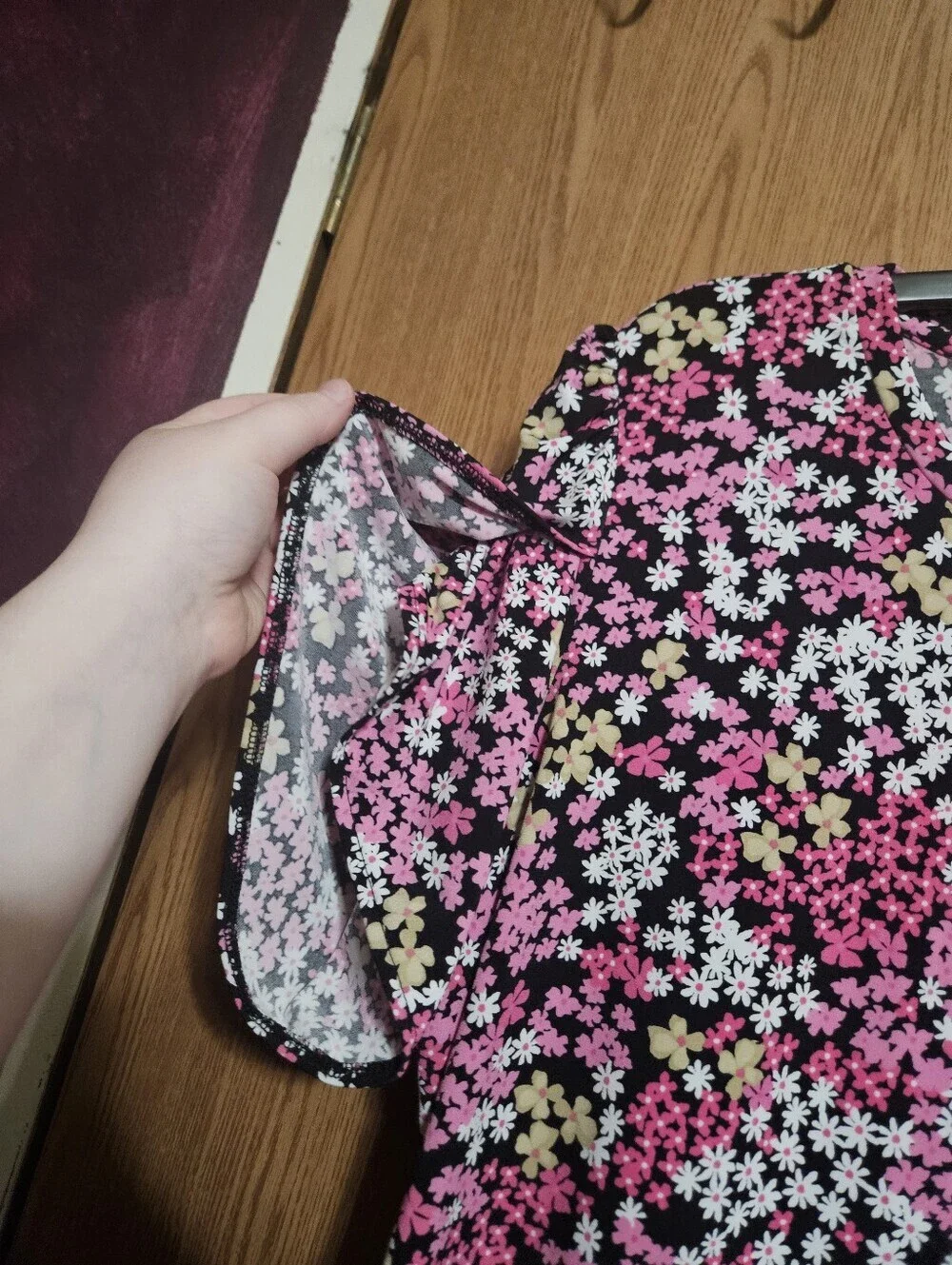 Michael Michael Kors Floral Pink Blouse Split Sleeve Size XL!